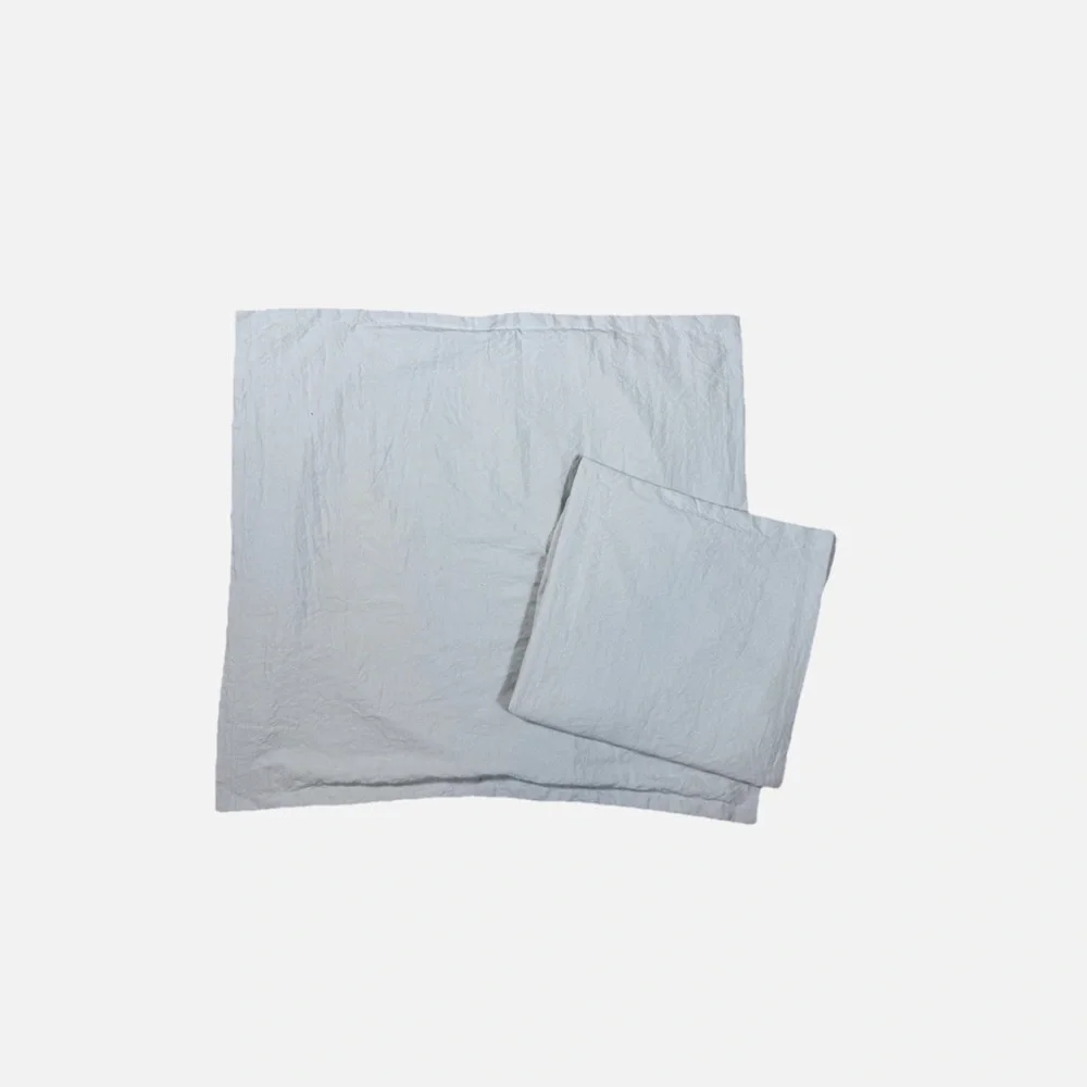 2 Threshold Pillowcases Shams Solid Gray Soft Recycled Polyester Pair Bedding